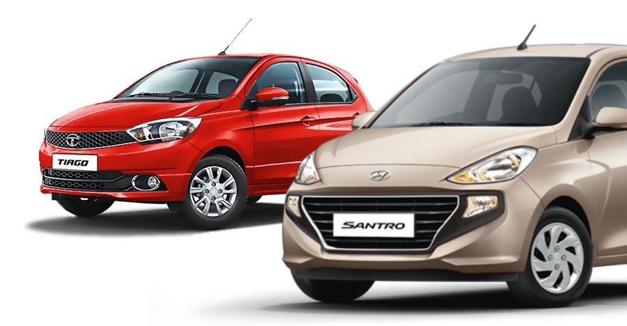 बिक्री के मामले में Hyundai Santro ने Tata Tiago को पछाड़ा लेकिन Maruti WagonR अब भी है सब पर भारी