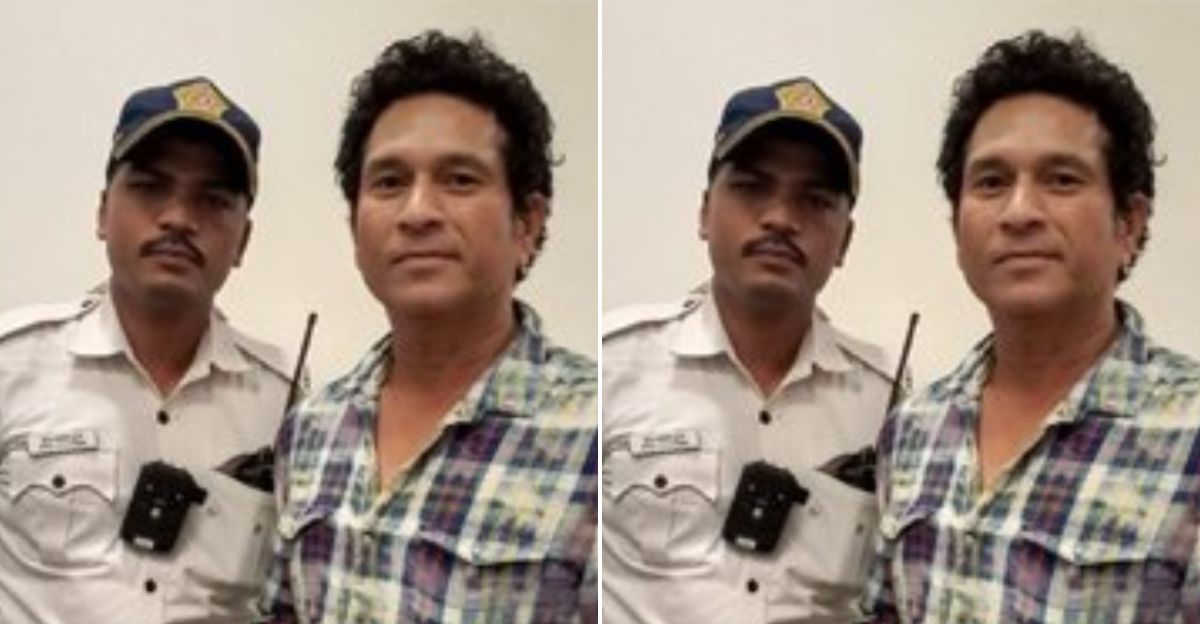 Ace क्रिकेटर सचिन तेंदुलकर ने अपने दोस्त की जान बचाने पर मुंबई पुलिस के ट्रैफिक कांस्टेबल से मुलाकात की