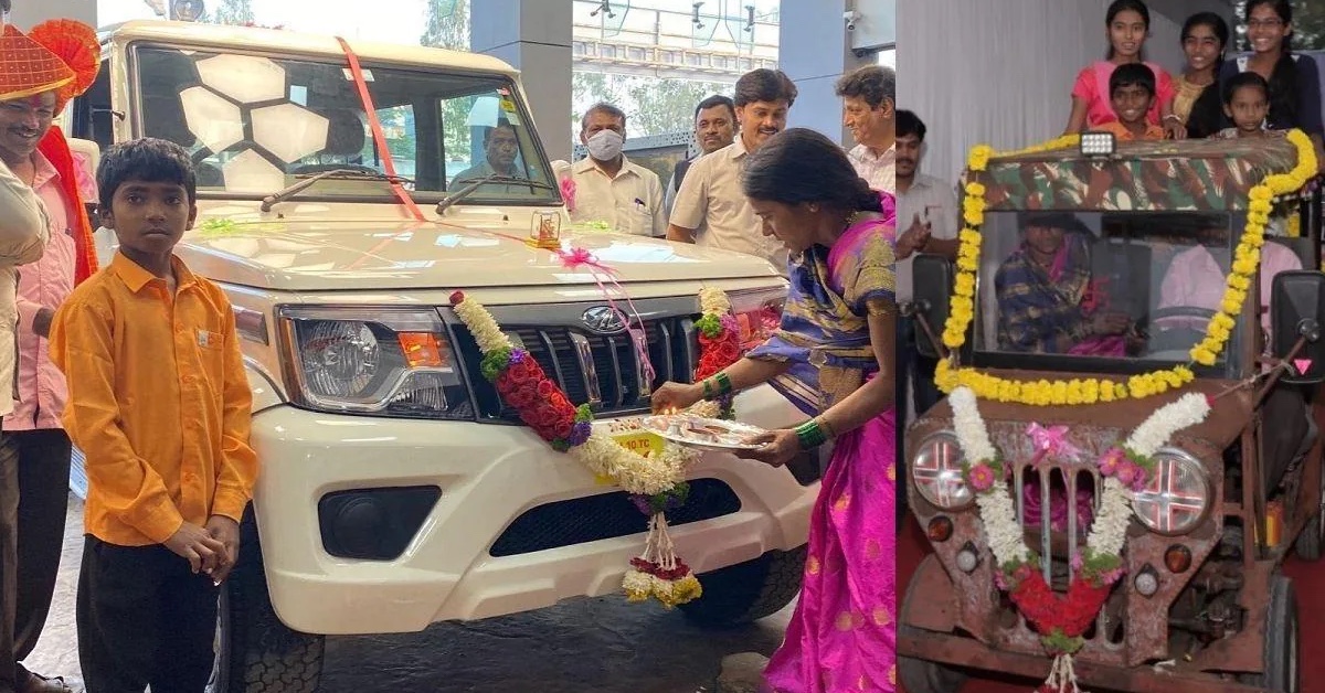 ‘Home-made Jeep’ बनाने वाले को आनंद महिंद्रा की ओर से उपहार के रूप में एक नई Bolero मिली