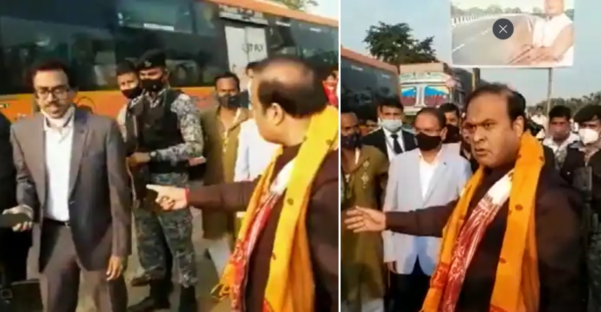 Assam के मुख्यमंत्री ने अपनी यात्रा के दौरान यातायात रोकने के लिए उपायुक्त को डांटा [वीडियो]
