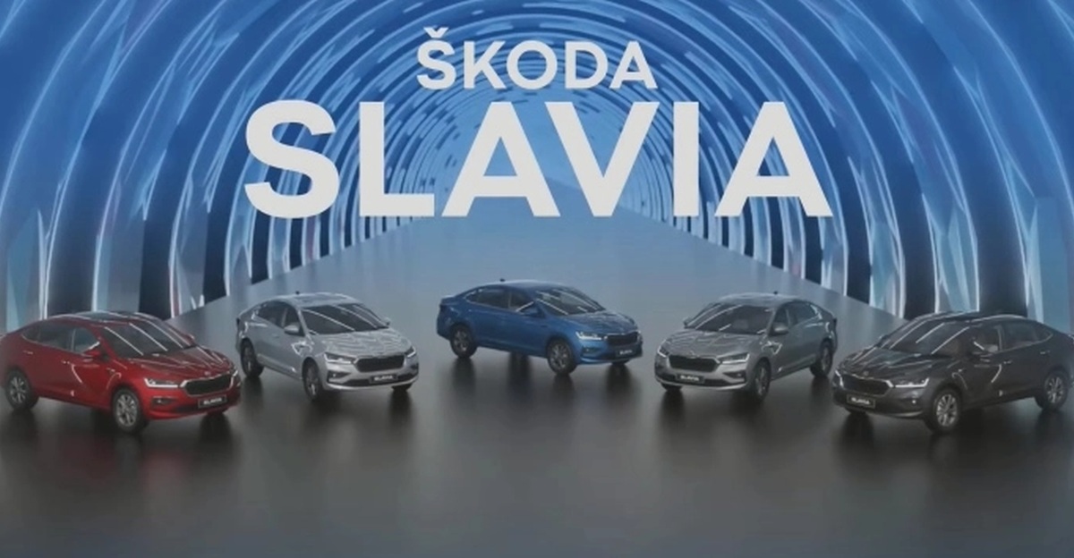 2022 Skoda Slavia लॉन्च से पहले कई रंगों में आवरणरहित देखा गया