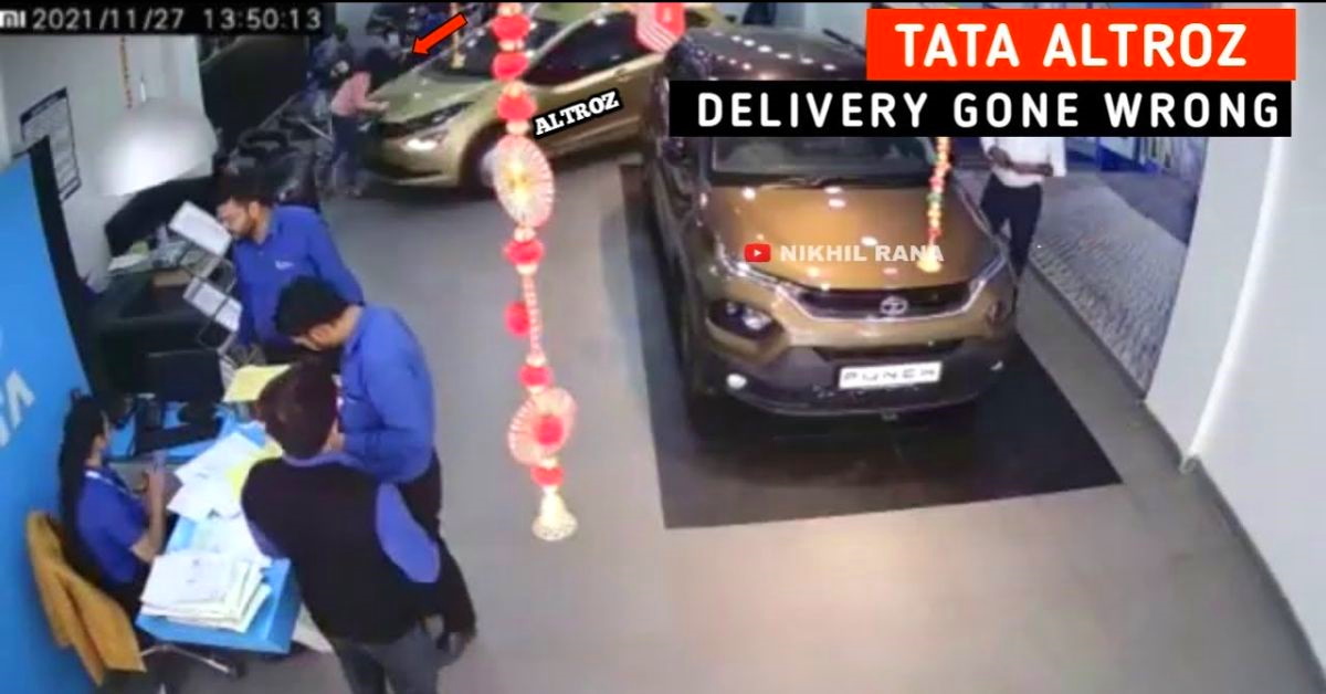 Tata Altroz की डिलीवरी गलत हुई: ग्राहक ने एक महिला को मारा