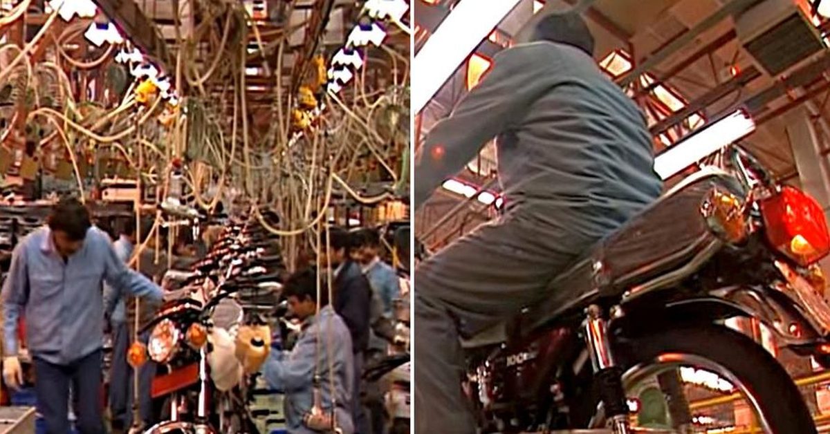 कारखाने में बन रही प्रतिष्ठित Yamaha RX100 मोटरसाइकिल का दुर्लभ वीडियो