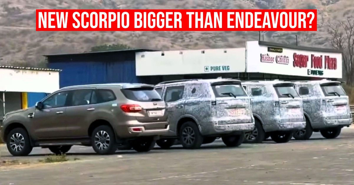 2022 Mahindra Scorpio को Ford Endeavour के साथ देखा गया [वीडियो]