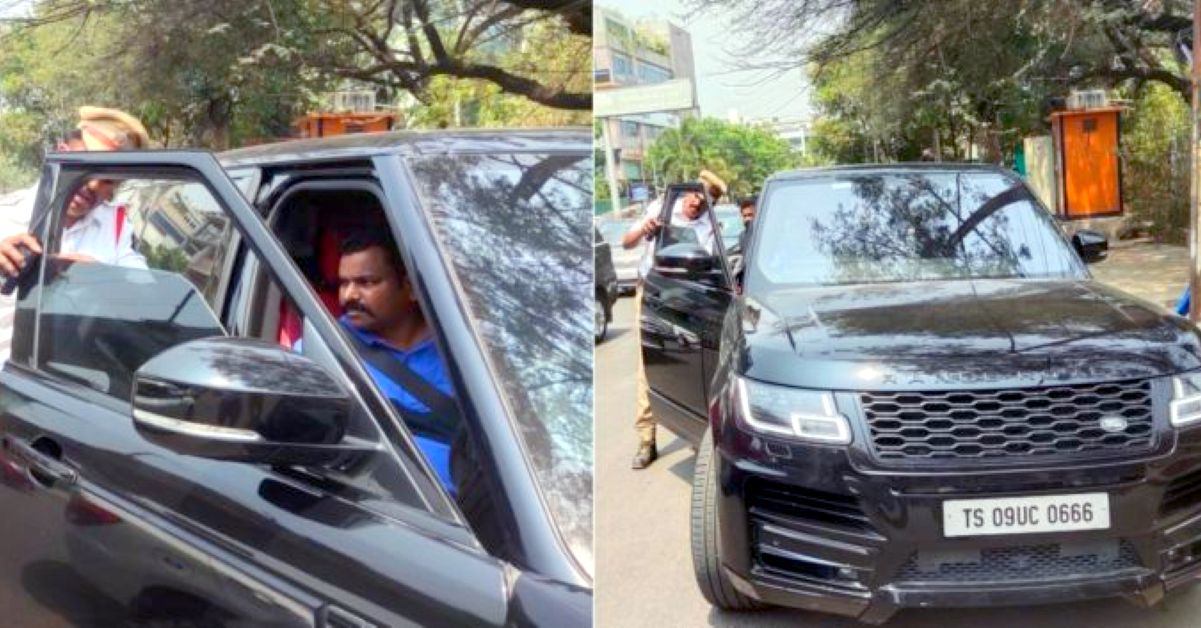 तेलुगू अभिनेता अल्लू अर्जुन के Range Rover को पुलिस ने पकड़ा [वीडियो]