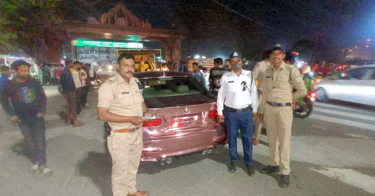 इंदौर पुलिस ने BMW का रंग बदलने पर मालिक का चालान किया: कार जब्त