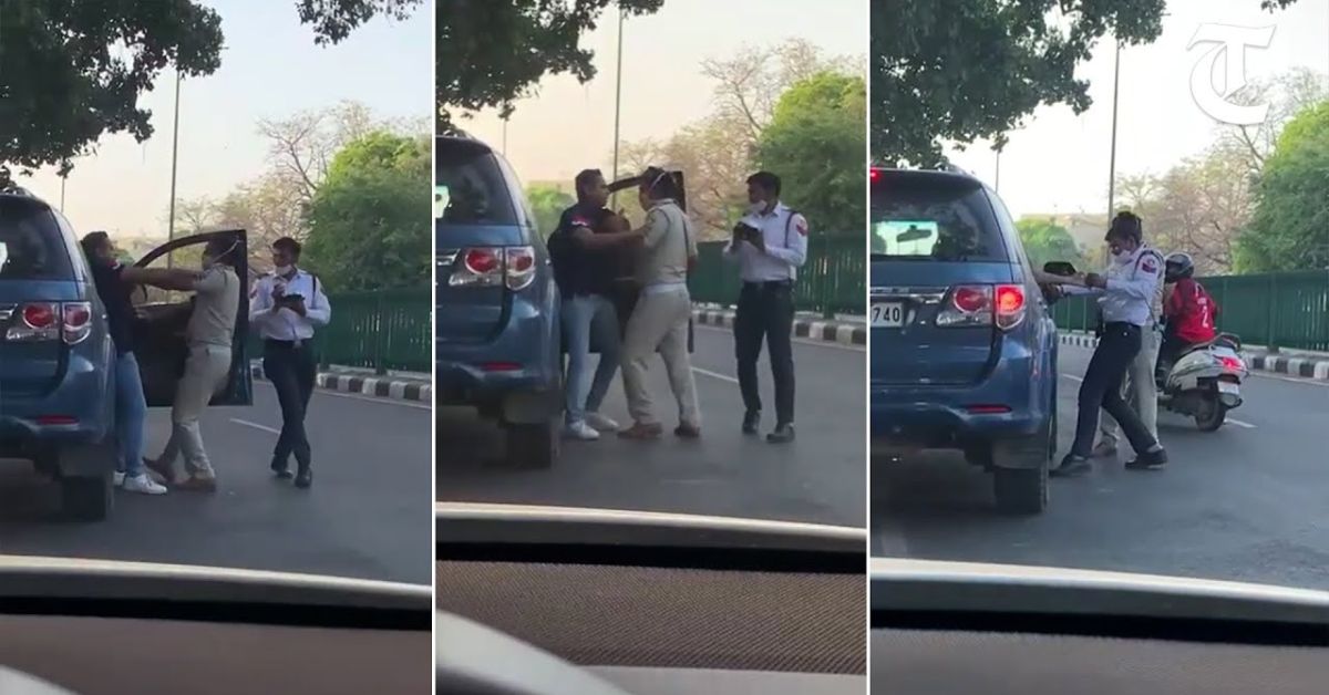 चंडीगढ़ में पुलिस और Toyota Fortuner ड्राइवर के बीच हाथापाई का वीडियो वायरल